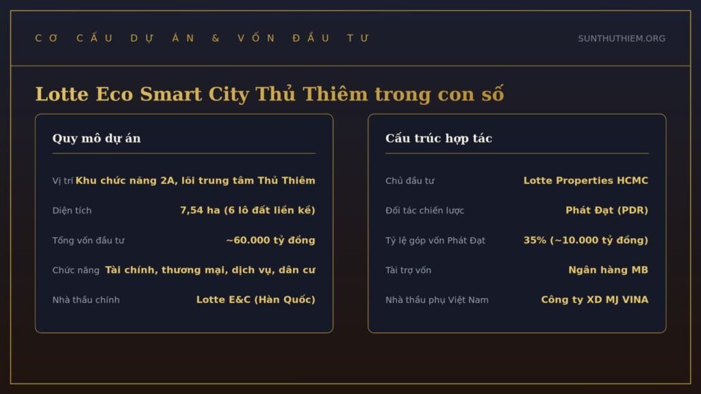 Cơ cấu dự án và vốn đầu tư Lotte Eco Smart City Thủ Thiêm