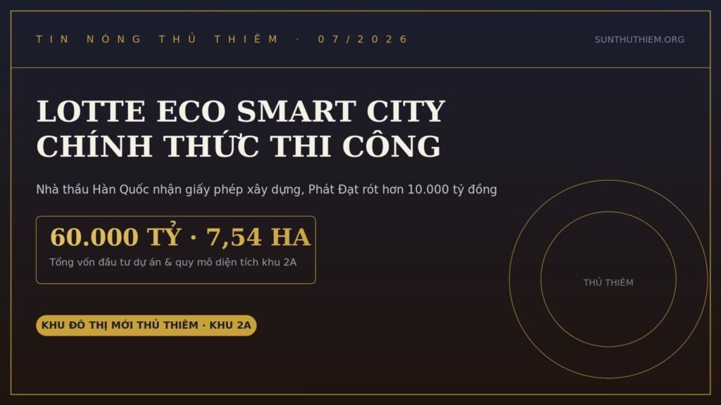 Lotte Eco Smart City Thủ Thiêm chính thức thi công tháng 7 2026