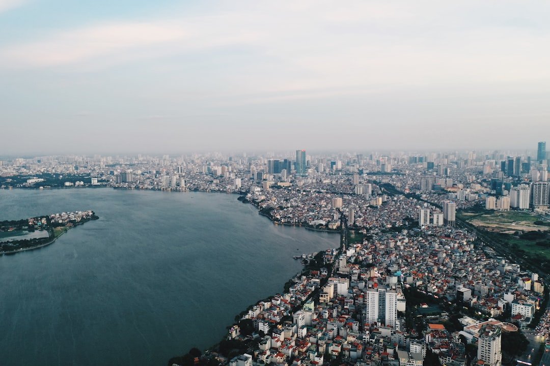 skyline khu vực Cầu Giấy, Hà Nội về chiều