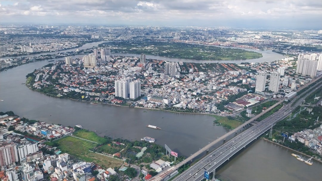 Toàn cảnh Khu đô thị mới Thủ Thiêm nhìn từ trên cao, nơi Sun Thủ Thiêm phát triển khu chức năng 2C